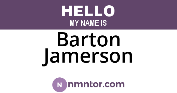 Barton Jamerson