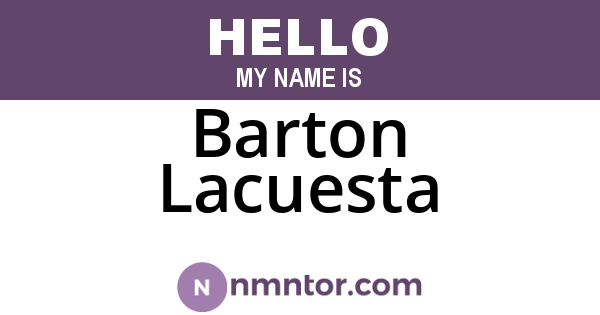 Barton Lacuesta