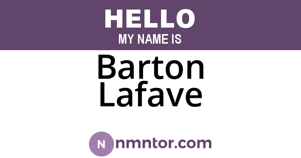 Barton Lafave
