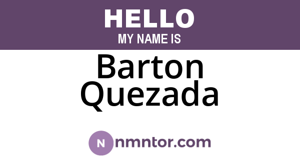 Barton Quezada
