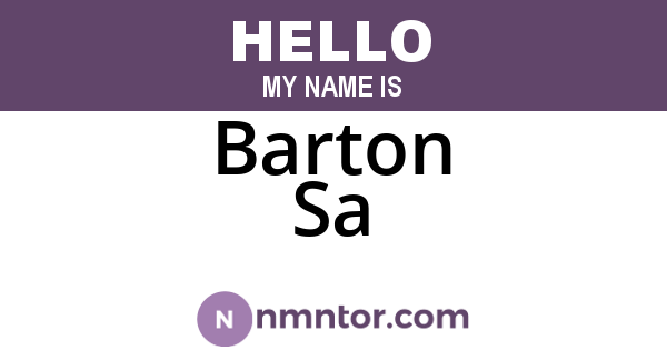 Barton Sa