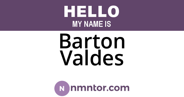 Barton Valdes
