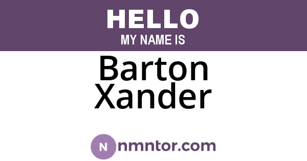 Barton Xander