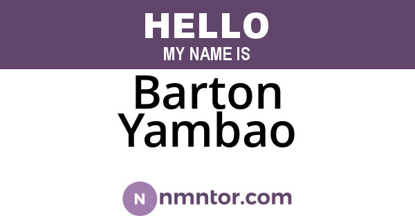 Barton Yambao