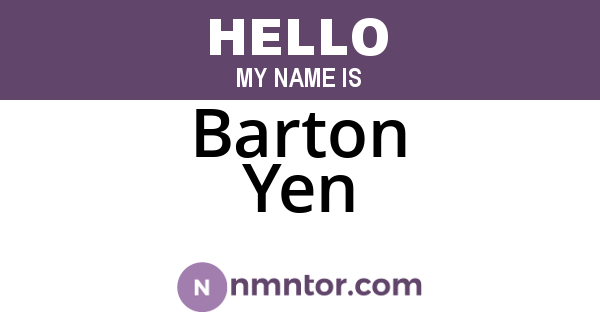 Barton Yen