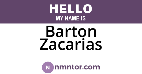 Barton Zacarias