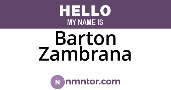 Barton Zambrana