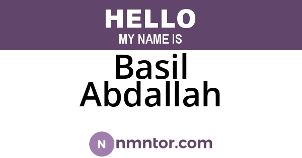 Basil Abdallah