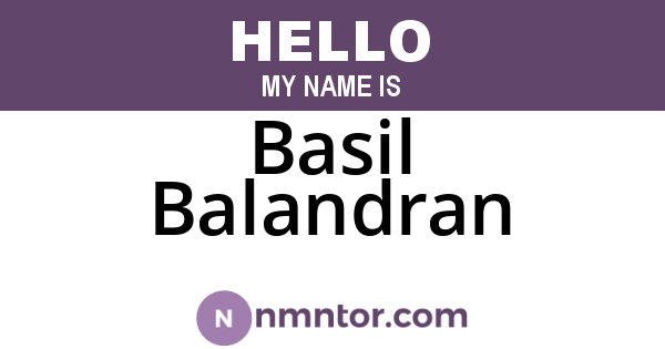 Basil Balandran