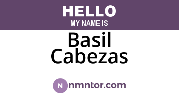 Basil Cabezas