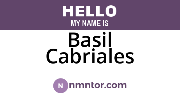 Basil Cabriales