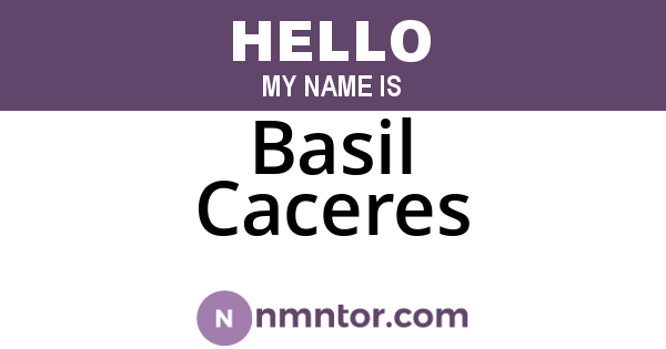 Basil Caceres