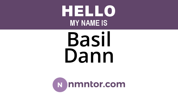 Basil Dann