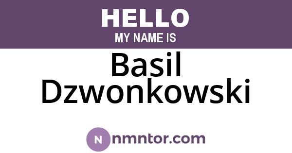 Basil Dzwonkowski