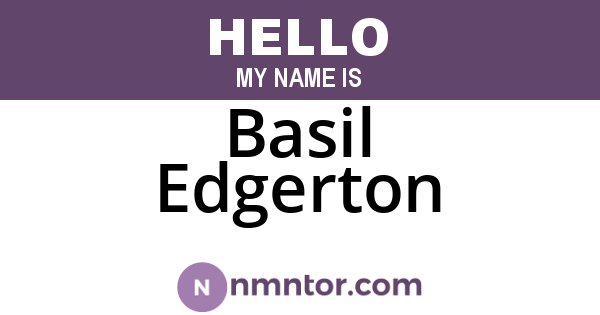 Basil Edgerton