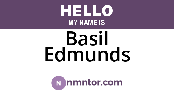 Basil Edmunds