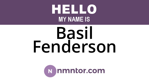 Basil Fenderson