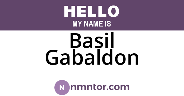 Basil Gabaldon