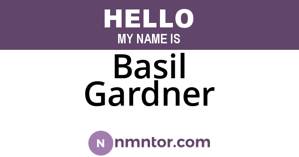 Basil Gardner