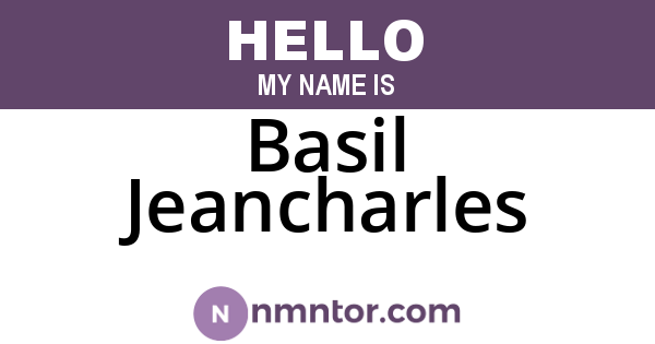 Basil Jeancharles