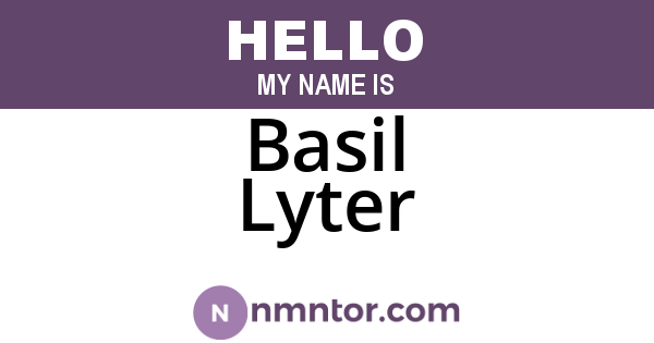 Basil Lyter