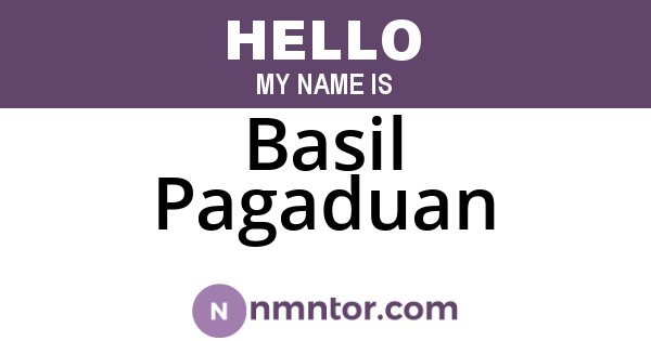Basil Pagaduan