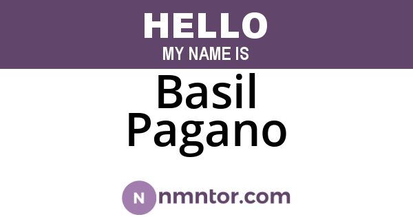 Basil Pagano