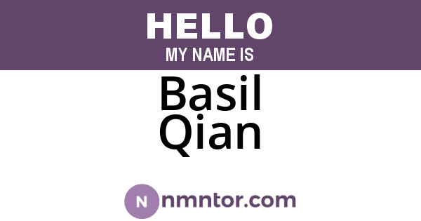 Basil Qian
