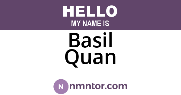 Basil Quan