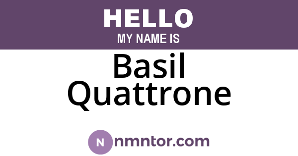 Basil Quattrone
