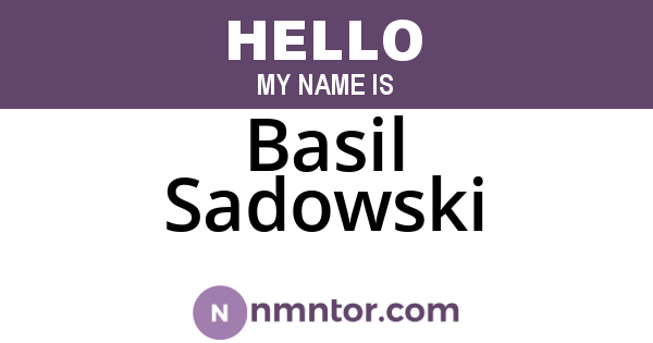 Basil Sadowski