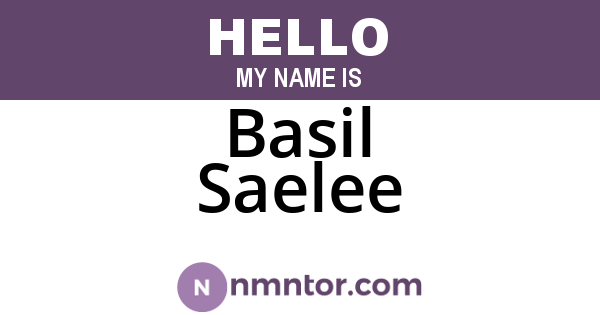Basil Saelee