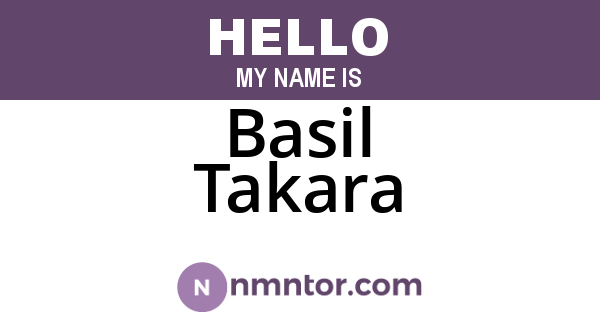 Basil Takara