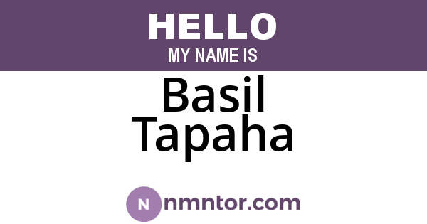 Basil Tapaha