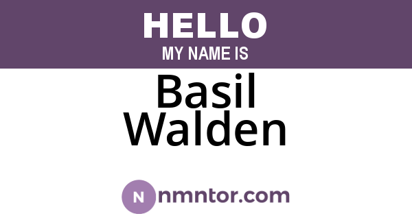 Basil Walden