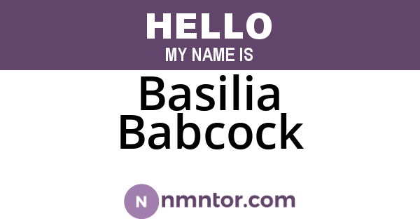 Basilia Babcock