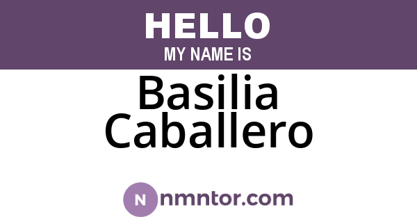 Basilia Caballero