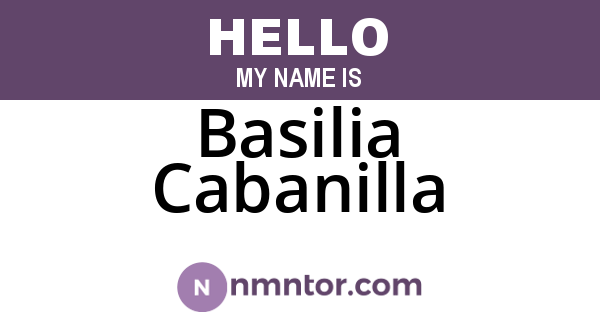 Basilia Cabanilla