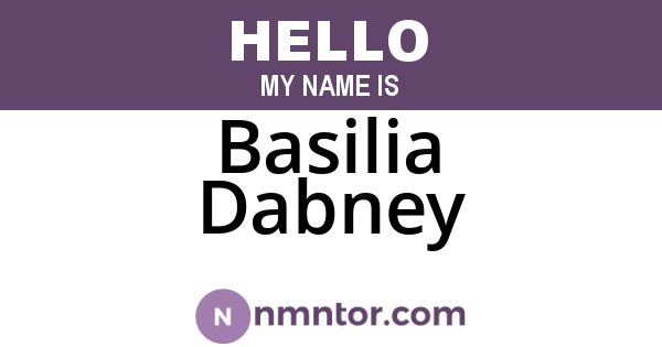 Basilia Dabney