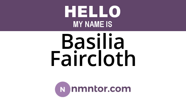 Basilia Faircloth
