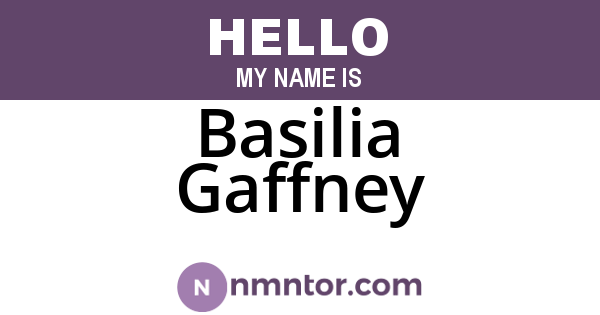 Basilia Gaffney