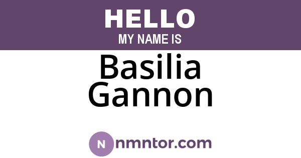 Basilia Gannon