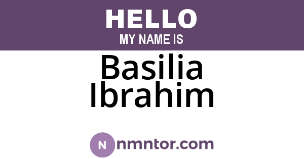 Basilia Ibrahim