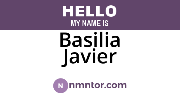 Basilia Javier