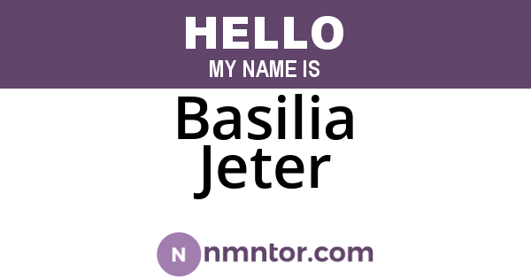 Basilia Jeter