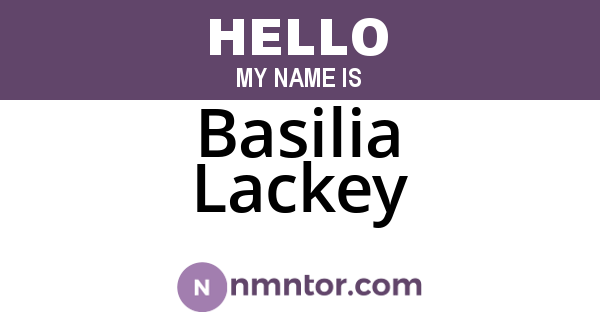 Basilia Lackey