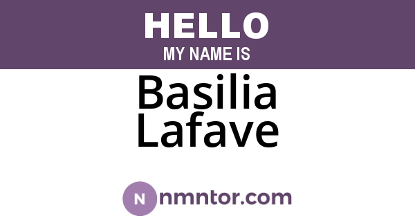 Basilia Lafave