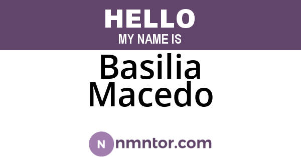 Basilia Macedo