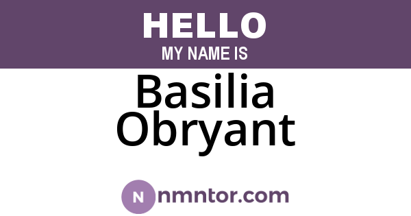 Basilia Obryant