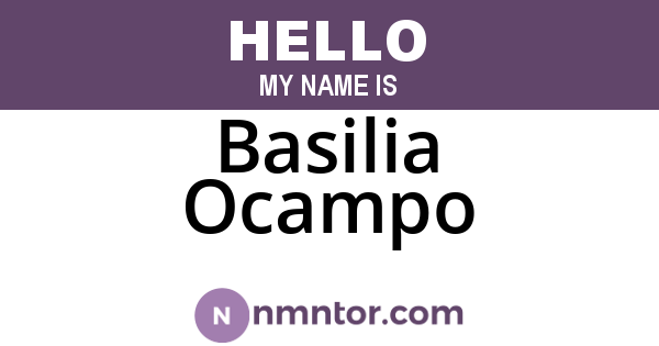 Basilia Ocampo